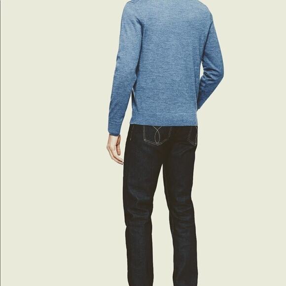 Men’s sweater Calvin Klein Cotton Blend V-Neck Sweater Banded Cuffs XL - Picture 7 of 8